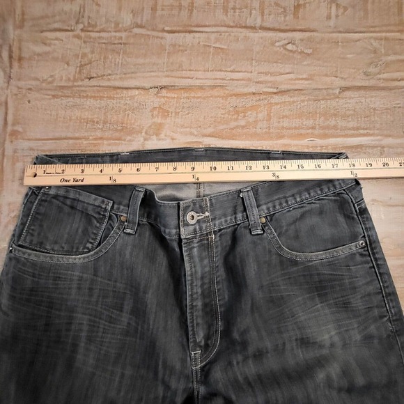Levi's Mens 514 38 x 30 Blue Denim Dark Wash Slim Straight Leg Jeans - Picture 7 of 10